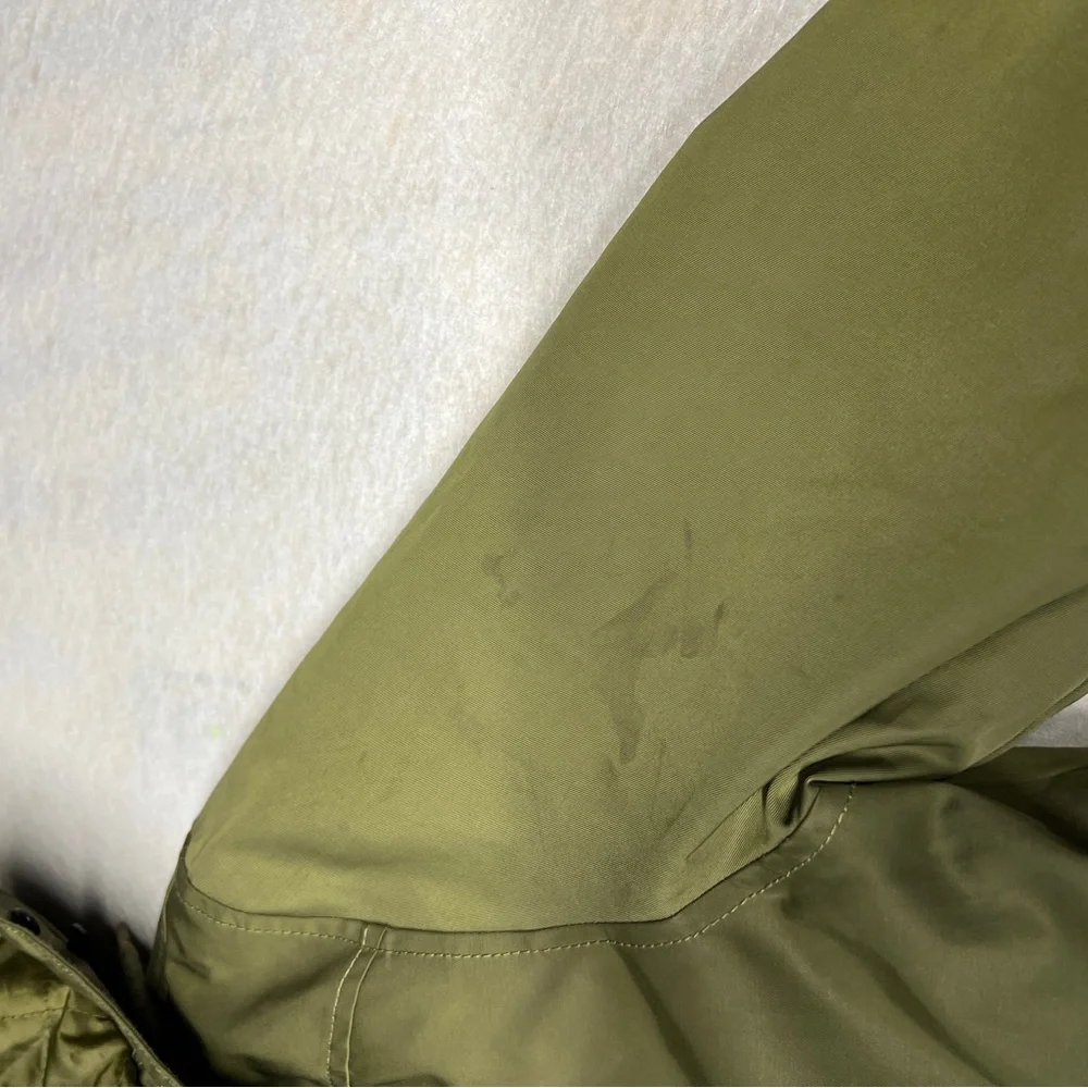 Banana Republic Women’s‎ Small Olive Quilted Hooded Parka Coat - Picture 8 of 9